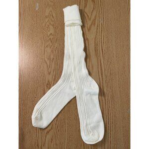 New Women’s Knee Length Cotton Socks White size 14.5” Leg Length 8” foot Length